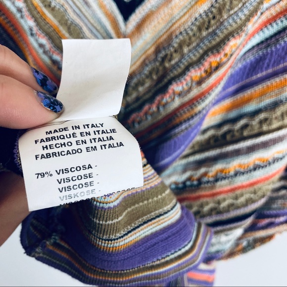 Missoni knit top keyhole dolman sleeve 6 designer - Picture 5 of 8